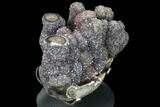 Beautiful Druzy Amethyst Cluster - Custom Metal Stand #83781-2